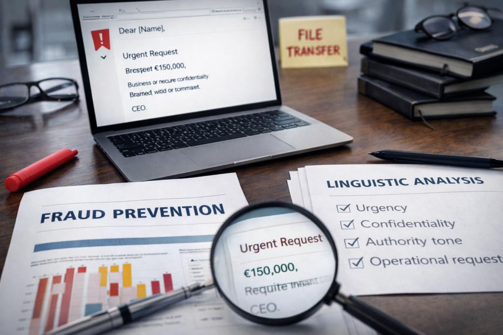 Whaling Emails: Fraud Prevention and Linguistic Indicators​
